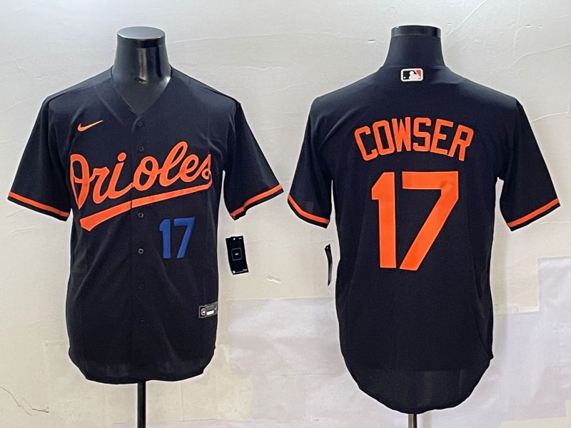 Men Baltimore Orioles #17 Cowser Black Game 2025 Nike MLB Jersey style 7